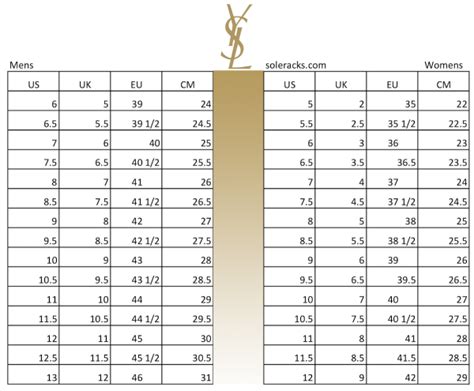 ysl sizing mens|ysl size chart men.